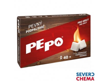 PE-PO® Pevný podpalovač pro grily, 300 g, 40 podpalů