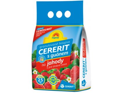 FORESTINA® Granulované hnojivo CERERIT® ORGAMIN s guánem na jahody, 2,5 kg