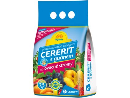 FORESTINA® Granulované hnojivo CERERIT® ORGAMIN s guánem na ovocné stromy, 2,5 kg