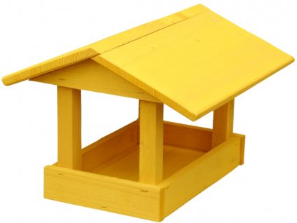 FORESTINA® Krmítko č. 11 dřevěné žluté, 24x30x20 cm