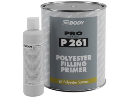 BODY PRO P 261 2K POLYESTER FILLING PRIMER stříkací základový plnič a tmel, žlutý, 1 l