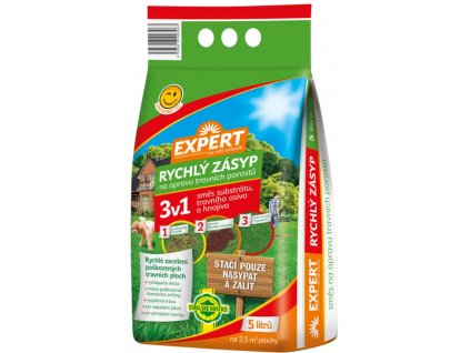 FORESTINA® Rychlý zásyp EXPERT na opravu travních porostů 3v1