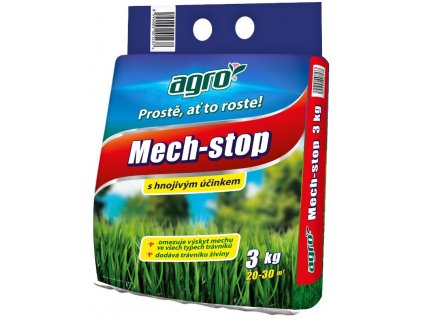AGRO® MECH-STOP Přípravek proti mechu s hnojivem na trávníky, 3 kg