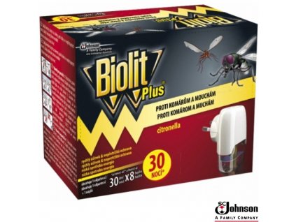 BIOLIT® PLUS Elektrický odpařovač proti komárům a mouchám s náplní 31 ml na 30 nocí