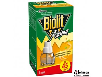 BIOLIT® Náplň do elektrického odpařovače proti komárům vůně pomeranče, 27 ml na 45 nocí