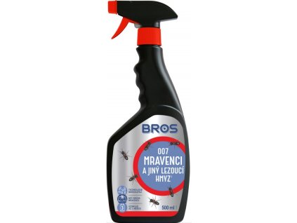 BROS® Insekticid 007 proti mravencům a lezoucímu hmyzu, 500 ml s rozprašovačem