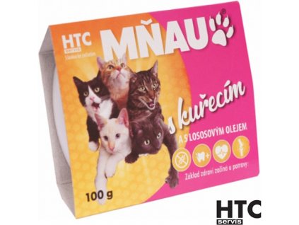 MŇAU Vanička pro kočky s kuřecím masem 90% a lososovým olejem, 100 g
