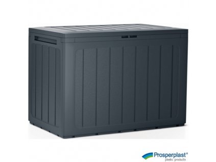 PROSPERPLAST® BOARDEBOX Úložný box plastový, antracitový, 78×43×55 cm, 190 l