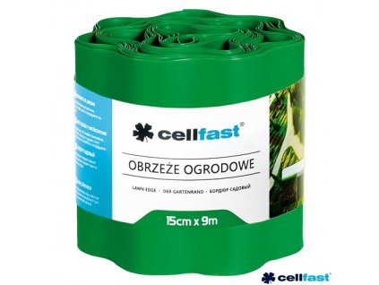 CELLFAST® Obruba plastová vlnitá, 9 m x 15 cm, zelená