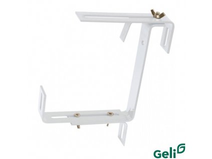 GELI® Držák truhlíku kovový, univerzální nastavitelný, bílý, sada 2 ks