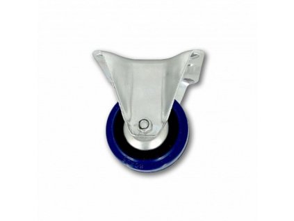 SATOS® Kolečko pojezdové, pr. 80 mm, pevné, tvrdá pryž modrá, nosnost 100 kg