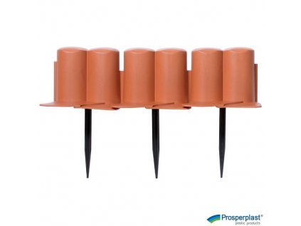 PROSPERPLAST® Palisáda plastová, terakota, 37 x 10 cm, sada 8 ks (3,02 m)