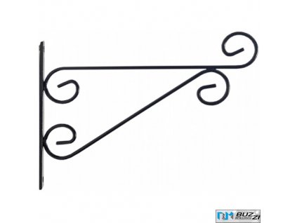 METTALURGICA BUZZI® CLASSIC Konzole dekorativní k zavěšení květináčů, černá, 29 x 20 x 2 cm