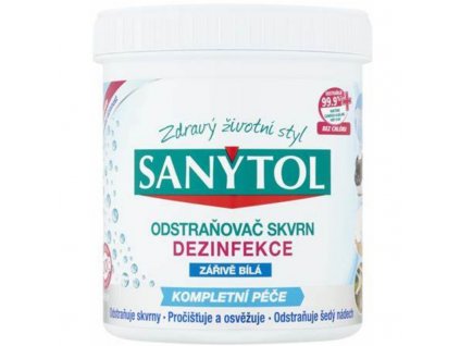 sanytol odstranovac skvrn desinfekcni zářivě bílá