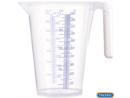PRESSOL® Odměrka plastová s výlevkou, 1000 ml