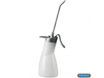 PRESSOL® Dílenská olejnička PE, bílá, 300 ml, tryska zalomená 165 mm