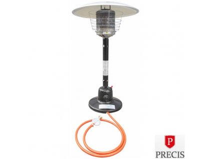 PRECIS® Stolní zahradní plynové topidlo mini, 4 kW, černé + regulátor a hadice