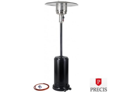 PRECIS® Zahradní plynové topidlo, 5-13 kW, černé + regulátor a hadice