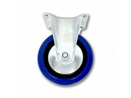 SATOS® Kolečko pojezdové, pr. 125 mm, pevné, tvrdá pryž modrá, nosnost 180 kg