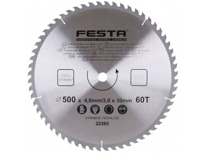 FESTA® Kotouč pilový TCT s SK plátky, 60 T, 500×30×4,0 mm , na dřevo