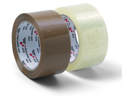 Lepící páska PP balící, nehlučná, 48 mm × 66 m, hnědá