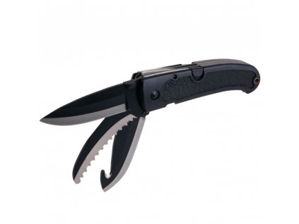 Nůž zavírací, 3 funkce, d. 75/130/205 mm, ocel, rukojeť plast/guma