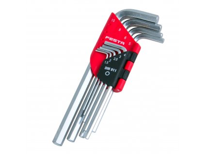 FESTA® Klíče L IMBUS, H 1,5 - 10 mm, CrV, sada 9 ks