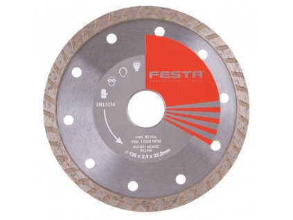 FESTA® Kotouč diamantový, TURBO, 125×22,23 mm