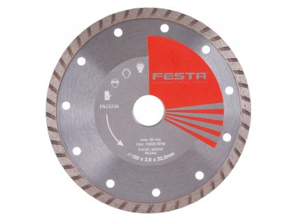 FESTA® Kotouč diamantový, TURBO, 150×22,23 mm