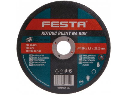 FESTA® Kotouč řezný, 150×22,23×1,2 mm, na kovy, nerez, litinu