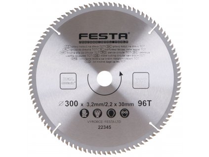 FESTA® Kotouč pilový TCT s SK plátky, 96 T, 300×30/20×3,2 mm, na dřevo