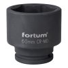 FORTUM® Hlavice nástrčná, rázová, gola 3/4", HEX 60×70 mm, CrMoV