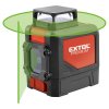 EXTOL® PREMIUM Laser liniový 360°, křížový samonivelační, zelený