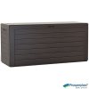 PROSPERPLAST® WOODEBOX Úložný box plastový, umbra, 116×44×55 cm, 280 l