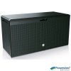 PROSPERPLAST® RATO PLUS Úložný box plastový s kolečky, antracitový, 114×47×59 cm, 290 l