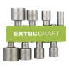 EXTOL® CRAFT Klíče nástrčné do vrtačky 1/4", HEX 5 - 11 mm, CrV, sada 8 ks