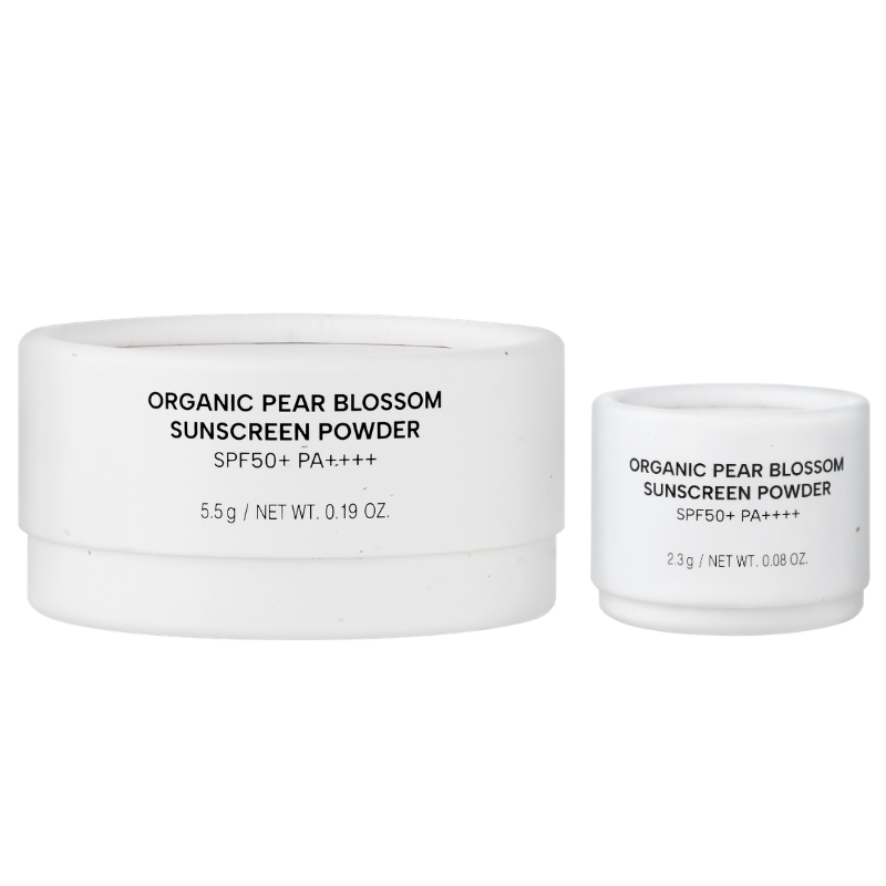 WHAMISA | BIO SET rozjasňující UV pudr s hruškovým květem SPF50+ PA++++