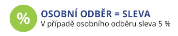 Osobní odběr - sleva