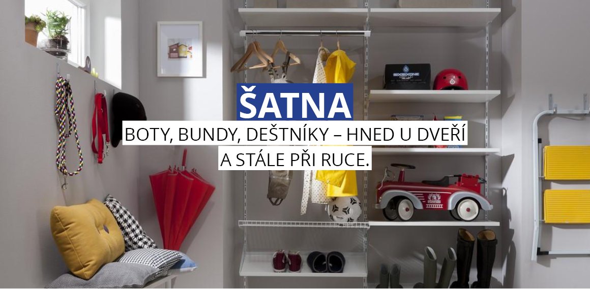 Nástěnný regál ELEMENT SYSTEM do šatny