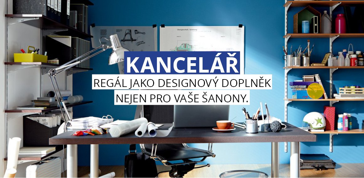 Nástěnný regál ELEMENT SYSTEM do kanceláře