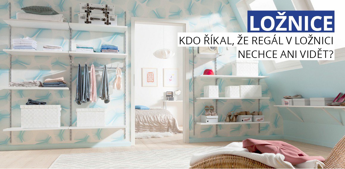 Nástěnný regál ELEMENT SYSTEM do ložnice