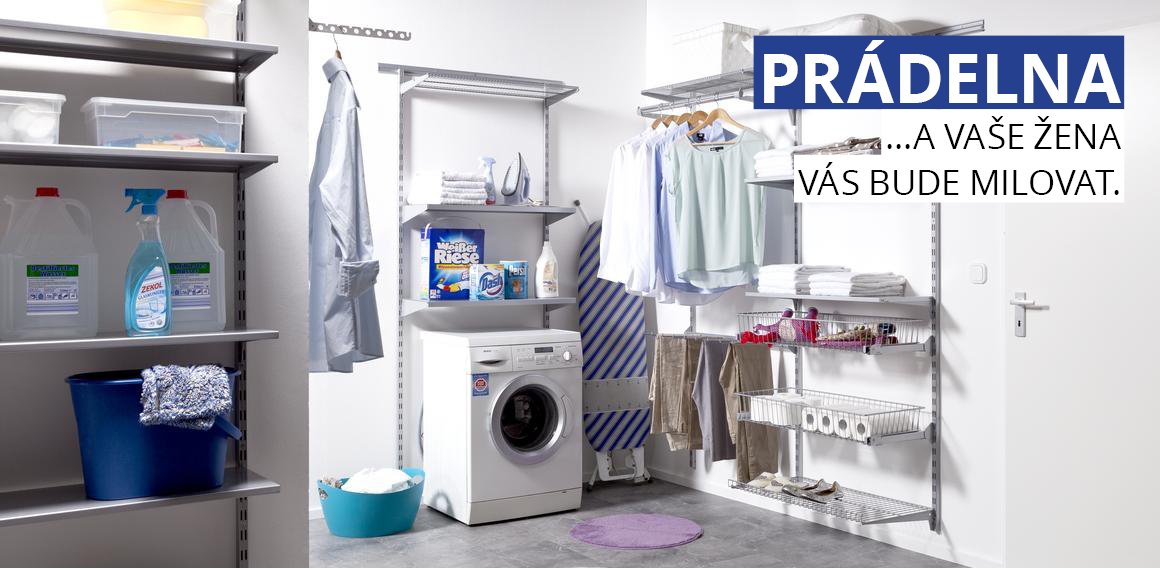 Nástěnný regál ELEMENT SYSTEM do prádelny