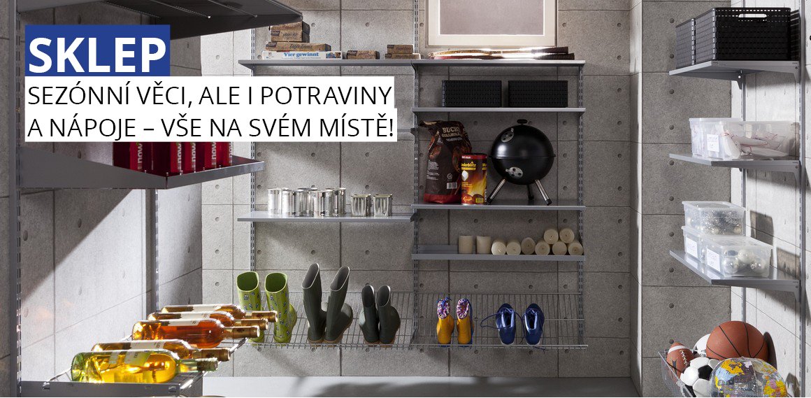 Nástěnný regál ELEMENT SYSTEM do sklepa