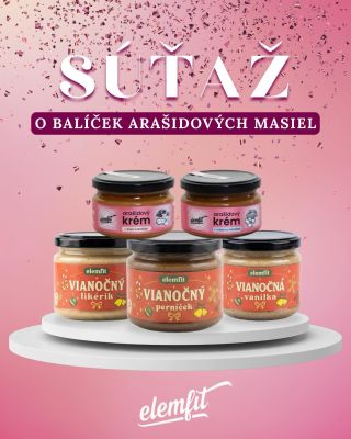 ✨ Súťaž ukončená! ….. SÚŤAŽ o Arašidový balíček #𝗘𝗟𝗘𝗠𝗳𝗶𝘁✨ Vyhraj 𝟯× 𝗸𝗿𝗲́𝗺𝗼𝘃𝗲́ 𝗮𝗿𝗮š𝗶𝗱𝗼𝘃𝗲́ 𝗺𝗮𝘀𝗹𝗼, ktoré chutí presne tak,...