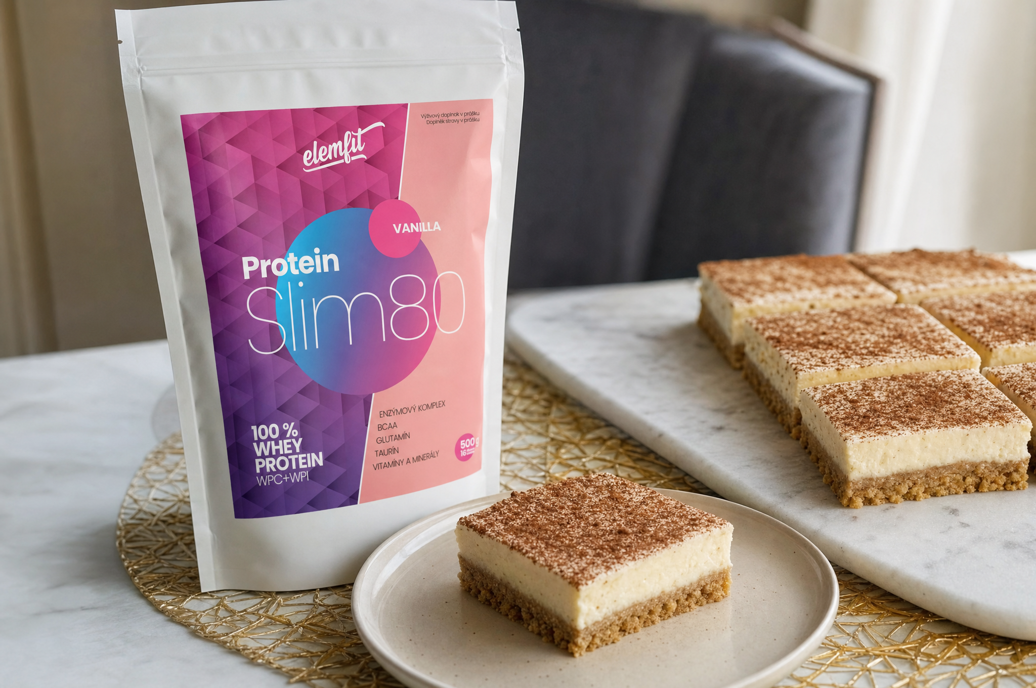 Proteínová krupicová kaša na plech