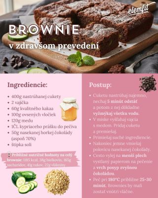 🍫 𝐁𝐫𝐨𝐰𝐧𝐢𝐞, ktoré chutí ako hriech… ale zložením je čistá výhra. Áno, ide to aj bez bieleho cukru a múky 👌 Toto zdravšie...