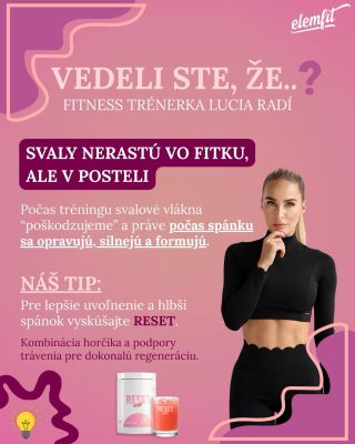 ☝️𝐕𝐞𝐝𝐞𝐥𝐢 𝐬𝐭𝐞, ž𝐞 svaly nerastú počas tréningu, ale až keď oddychujete? 💭 Počas cvičenia svalové vlákna zaťažujeme, no...