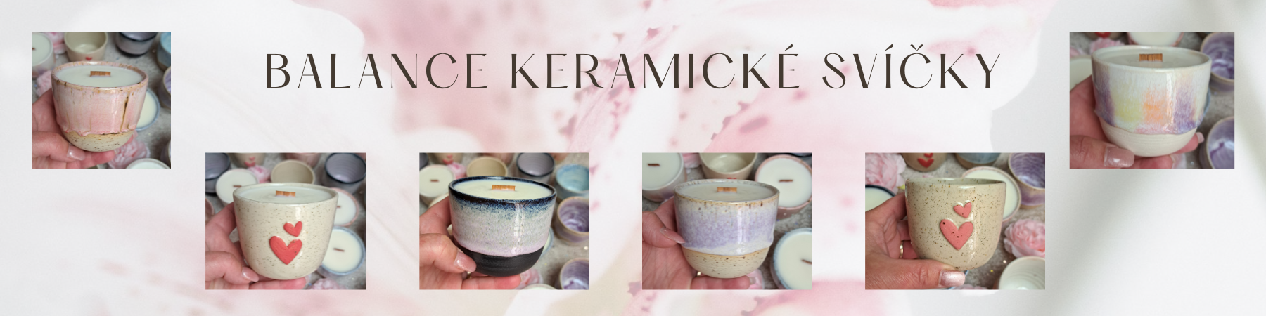 Originální svíčky v kalíšcích od Balance ceramics