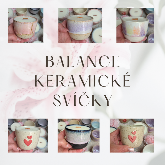 Originální svíčky v kalíšcích od Balance ceramics