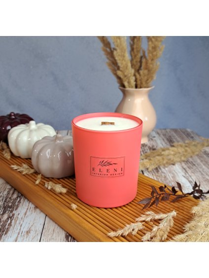 CORAL s vůní SVÁTEČNÍ BRUSINKY SE ZÁZVOREM, vonná svíčka 265 g